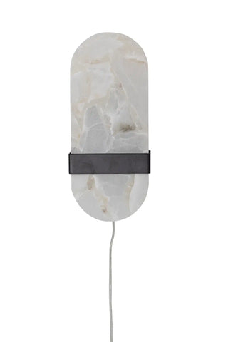 Wandlamp albast zwart Taco