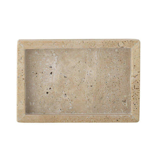 Travertine dienblad Majsa naturel 15cm - Het Adres
