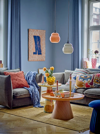 Hanglamp glas grijs Motella 19cm