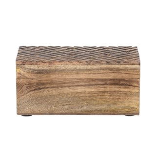 Boîte de rangement bois de manguier naturel Vercelli 22cm