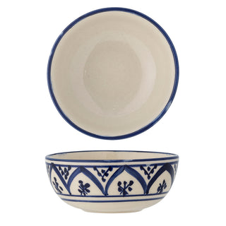 Schaal aardewerk blauw Karlie Ø10 cm