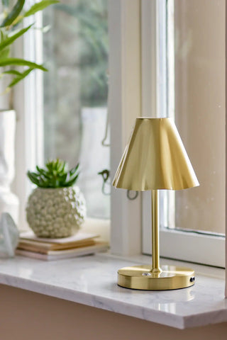 Tischlampe Metall Messing Lianna 28cm