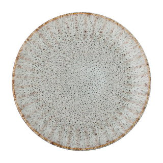 Bord aardewerk beige/naturel Fleur 27cm