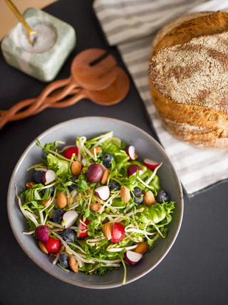 Diep bord aardewerk grijs Sandrine 22cm