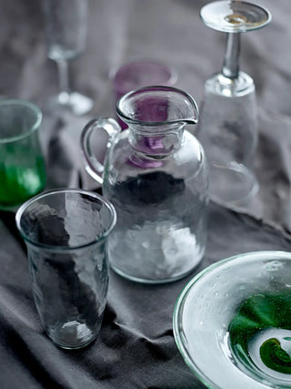 Karaffe recyceltes Glas transparent Asha