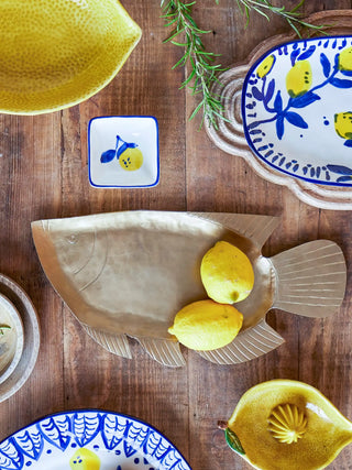 Vassoio metallo oro Fabius 35cm