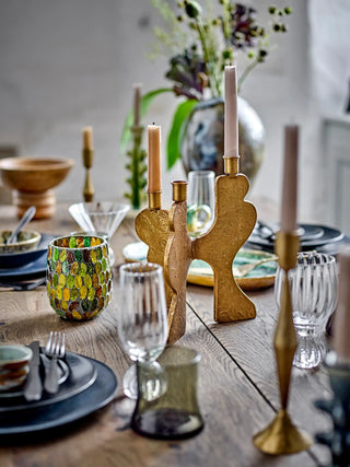 Candelabro de metal dorado Felux 24cm