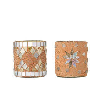 Teelichthalter Glas Nature Miya - Set van 2