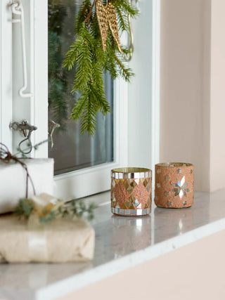 Teelichthalter Glas Nature Miya - Set van 2