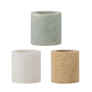 Potje marmer nature Kokui - set van 3