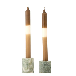 Candelabro in marmo verde Kokoro - set di 2