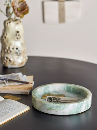 Plateau en marbre vert Ivette