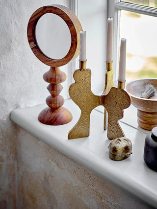 Espejo de mesa acacia marrón Malukka