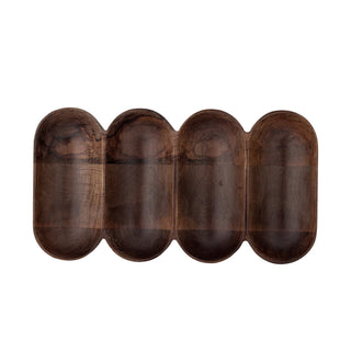 Bandeja de madera de mango marrón Maluna