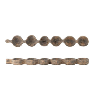 Dienblad mangohout grijs Marcelle 60cm