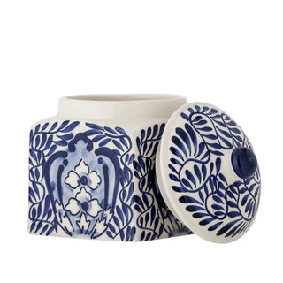 Tarro de almacenamiento cerámica azul Karlie 14cm