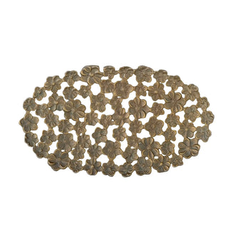 Vassoio in alluminio oro Micha 43cm