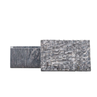 Boîte de rangement stéatite grise Nubia 15cm