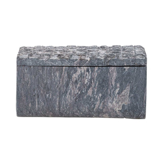 Boîte de rangement stéatite grise Nubia 15cm