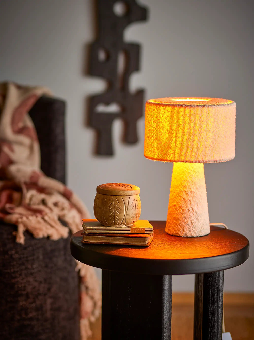 Tafellamp polyester wit Emmie