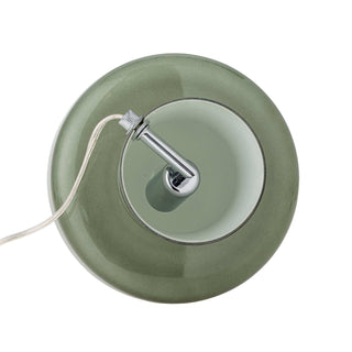 Lámpara de mesa de vidrio verde Paddy