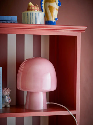 Tischlampe Glas rosa Paddy 26cm