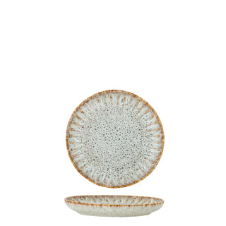 Earthenware plate beige/natural Fleur 17cm
