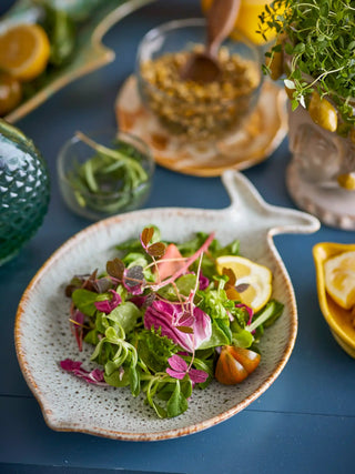 Serveerbord aardewerk naturel Fleur 27cm