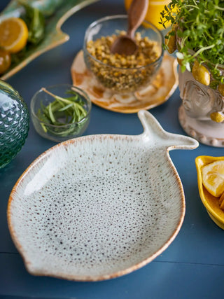 Serveerbord aardewerk naturel Fleur 27cm