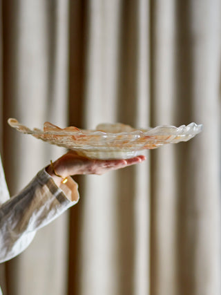 Schaal glas beige asimi 38cm