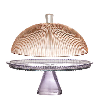 Présentoir à gâteau en verre violet Tayo 32cm