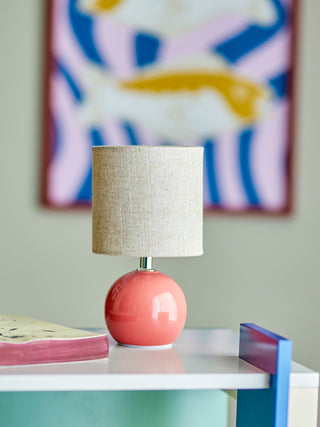 Tischlampe aus Keramik rosa Valdis 24cm