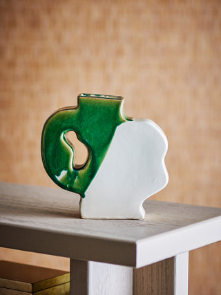 Vaso in ceramica verde River 20cm
