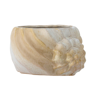 Brown ceramic flower pot Corelia