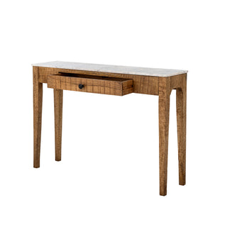 Konsolbord brun mangotræ og marmor Hauge 110 cm