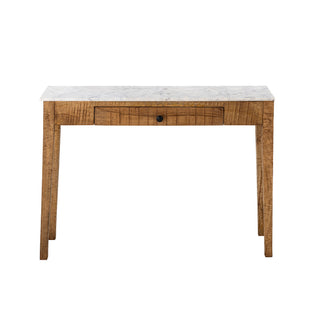 Konsolbord brun mangotræ og marmor Hauge 110 cm