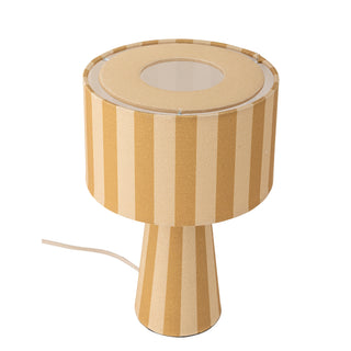 Tischlampe aus Leinen gelb Ø20×30 cm Emmie