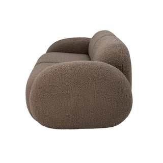 Brown teddy bouclé sofa Magola