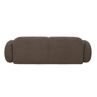 Brown teddy bouclé sofa Magola