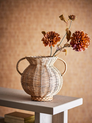 Vaas naturel rotan afwerking Uni Ø25×26 cm