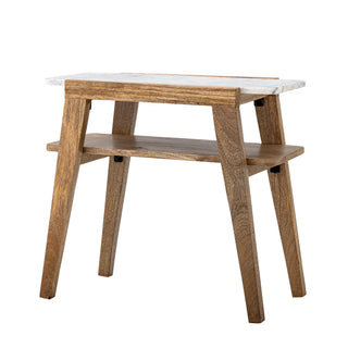 Sidebord i mangotræ og marmor Livi