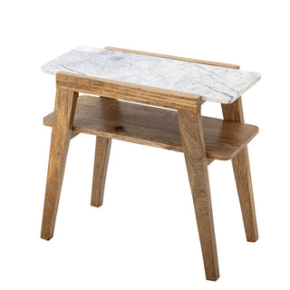 Sidebord i mangotræ og marmor Livi