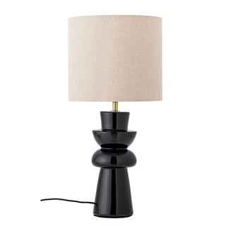 Tischlampe aus Steingut, schwarz Lio Ø25×53 cm