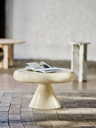 Natural metal coffee table Ricko Ø60×35 cm