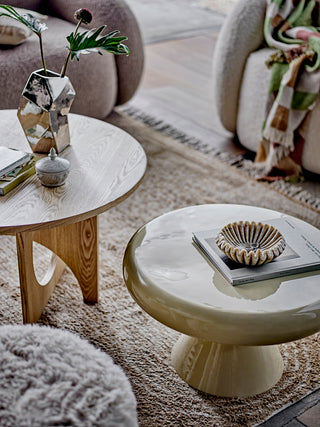 Natural metal coffee table Ricko Ø60×35 cm