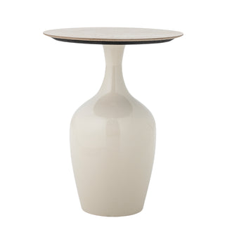 Mesa auxiliar natural Lecco Ø40×52 cm