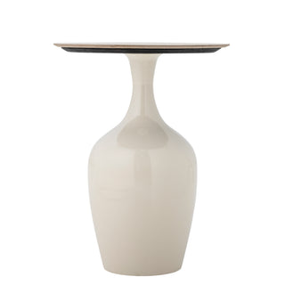 Mesa auxiliar natural Lecco Ø40×52 cm