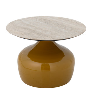 Yellow coffee table Ø60×41 cm Lecco