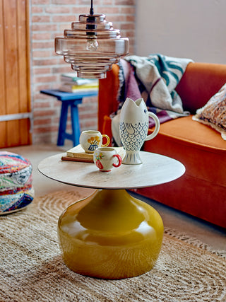 Yellow coffee table Ø60×41 cm Lecco