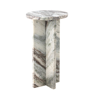 Natural marble side table Jasmia Ø30×55 cm